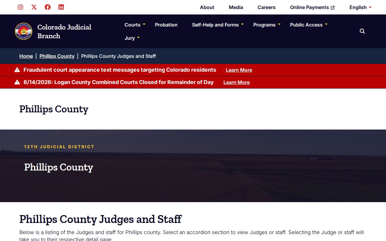 Phillips County court docket judges and clerk directory