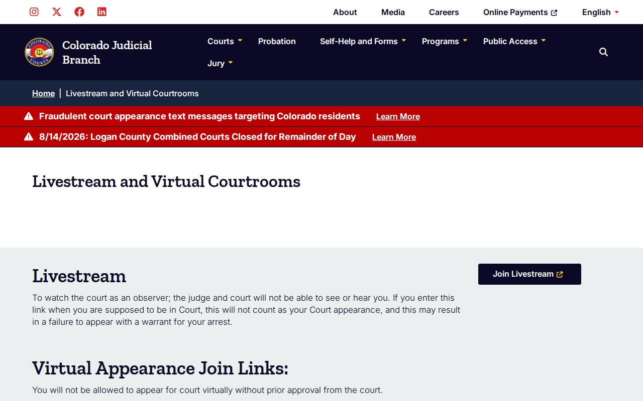 Phillips County court schedule remote courtroom directory source