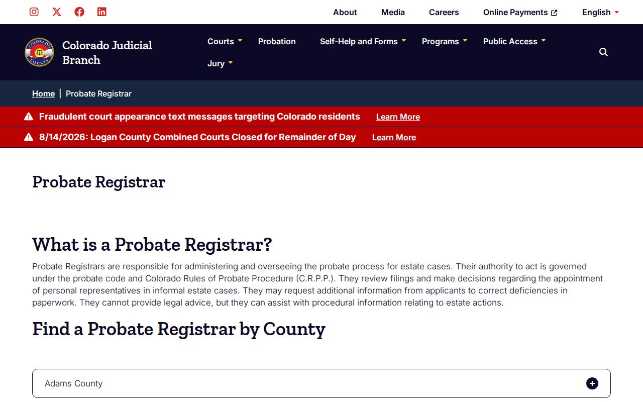 Phillips County civil docket probate registrar information