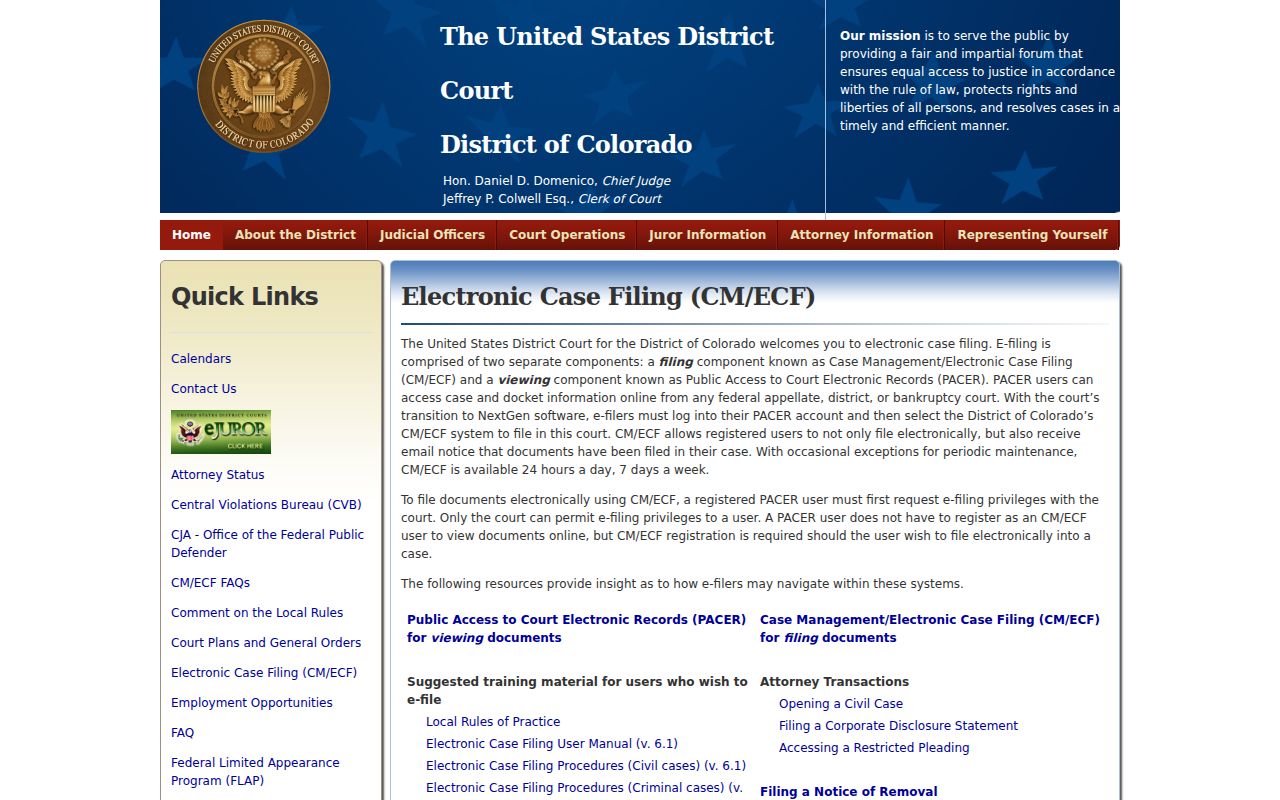 Phillips County criminal docket federal CM ECF distinction