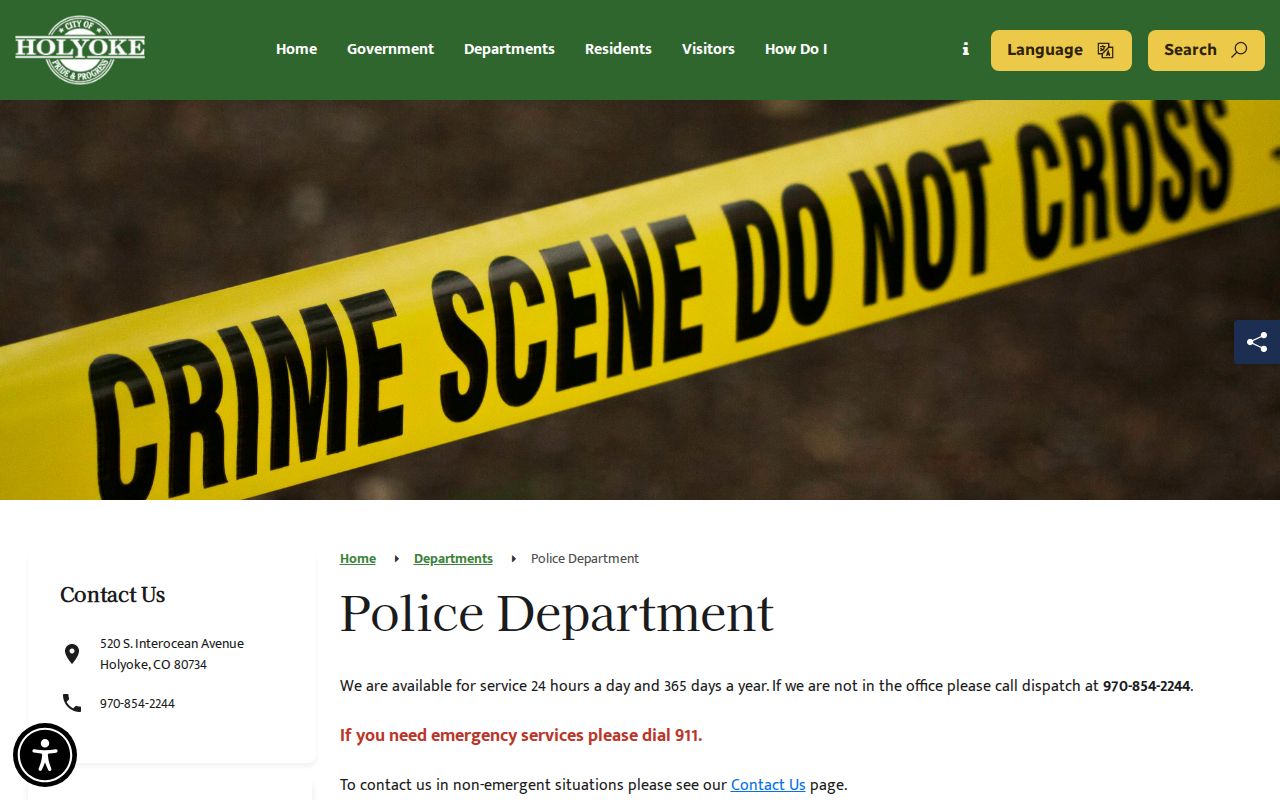 Phillips County traffic court records Holyoke enforcement page